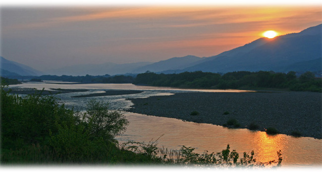 ふるさと力三好タウンで見えた夕焼け