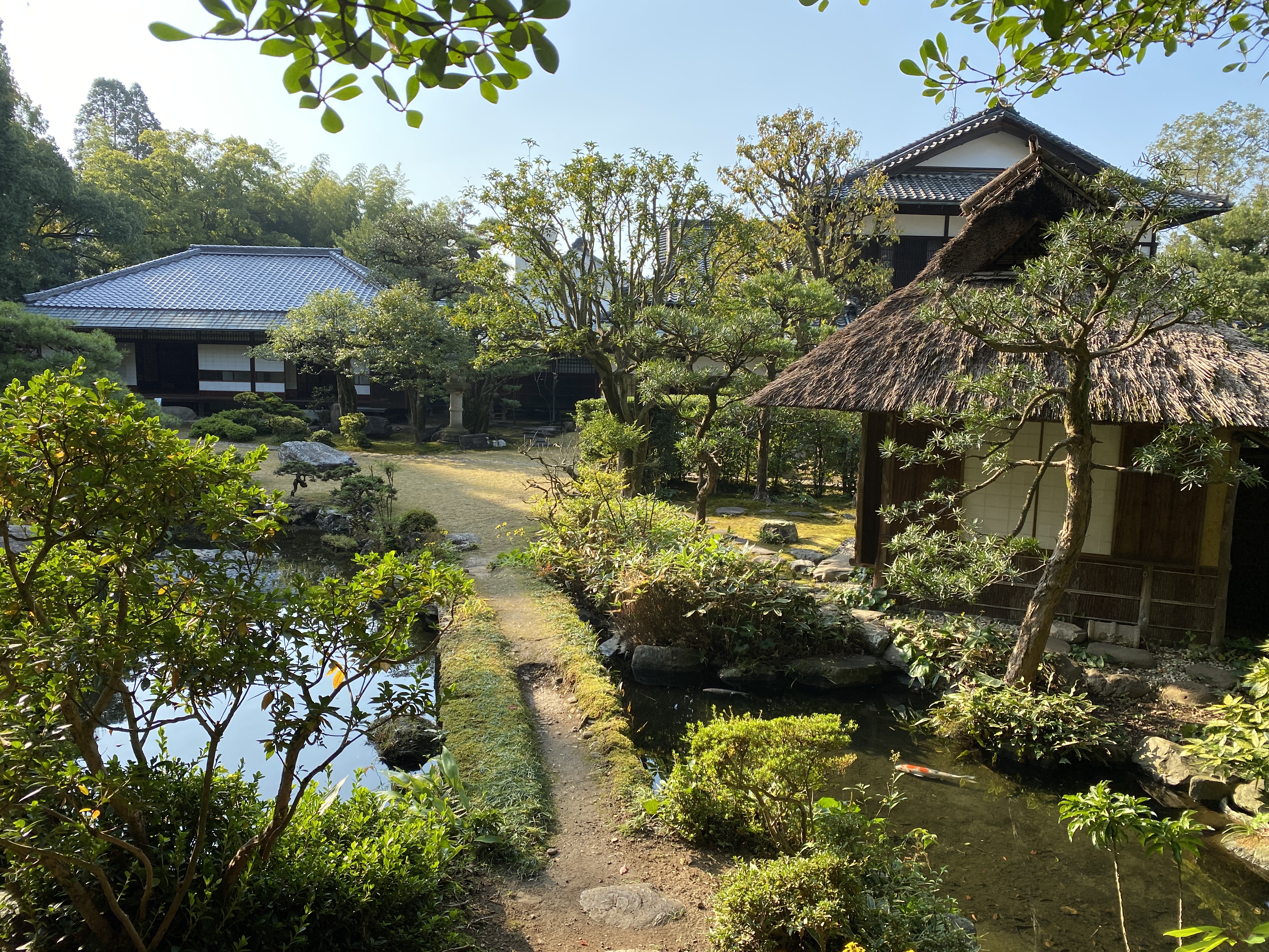 広瀬歴史記念館庭園の池