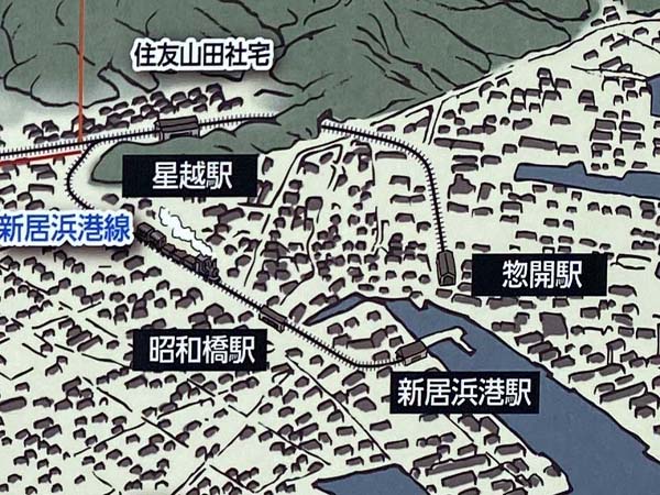 鉱山鉄道があった頃の地図